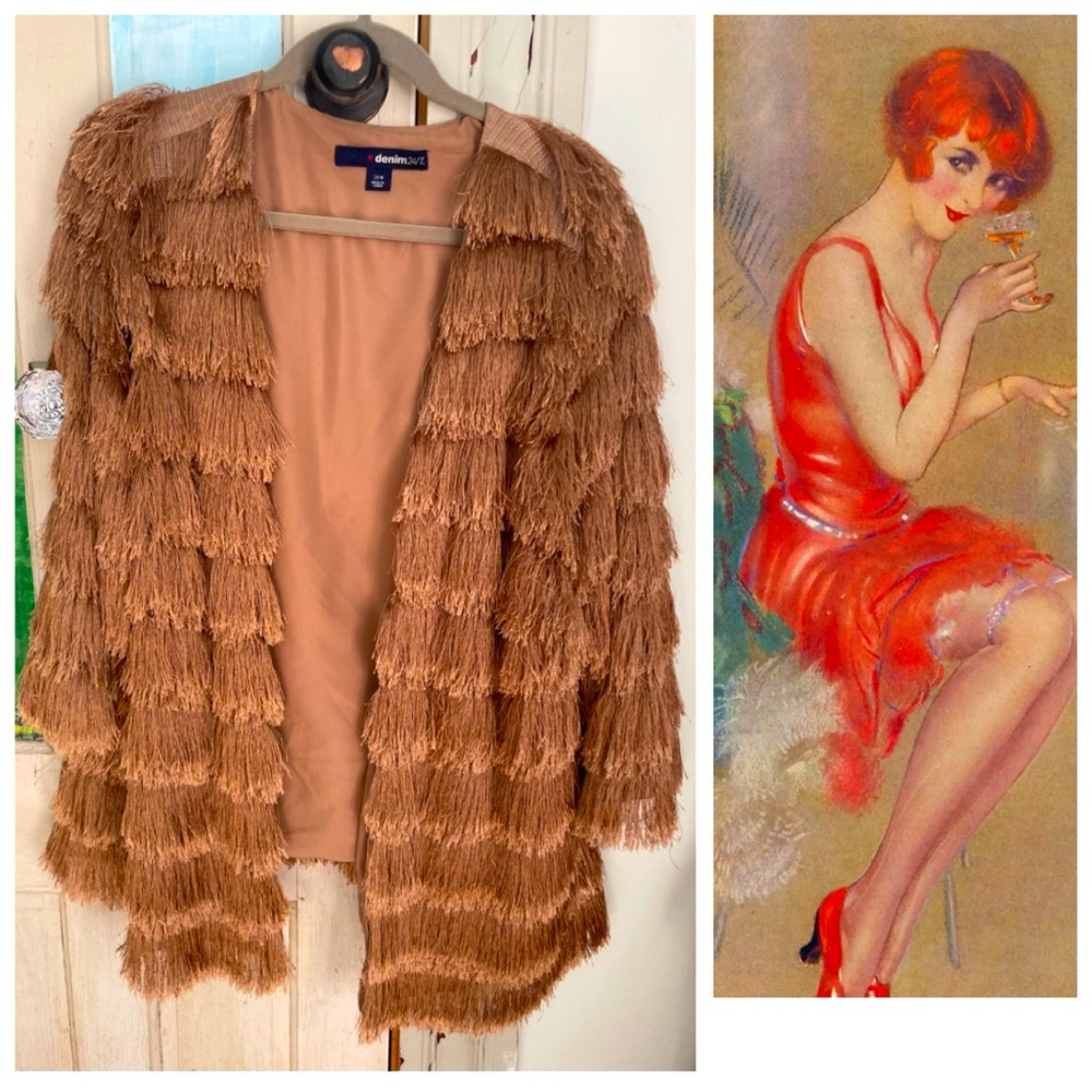 Brown Fringe Cardigan Funky 🍁